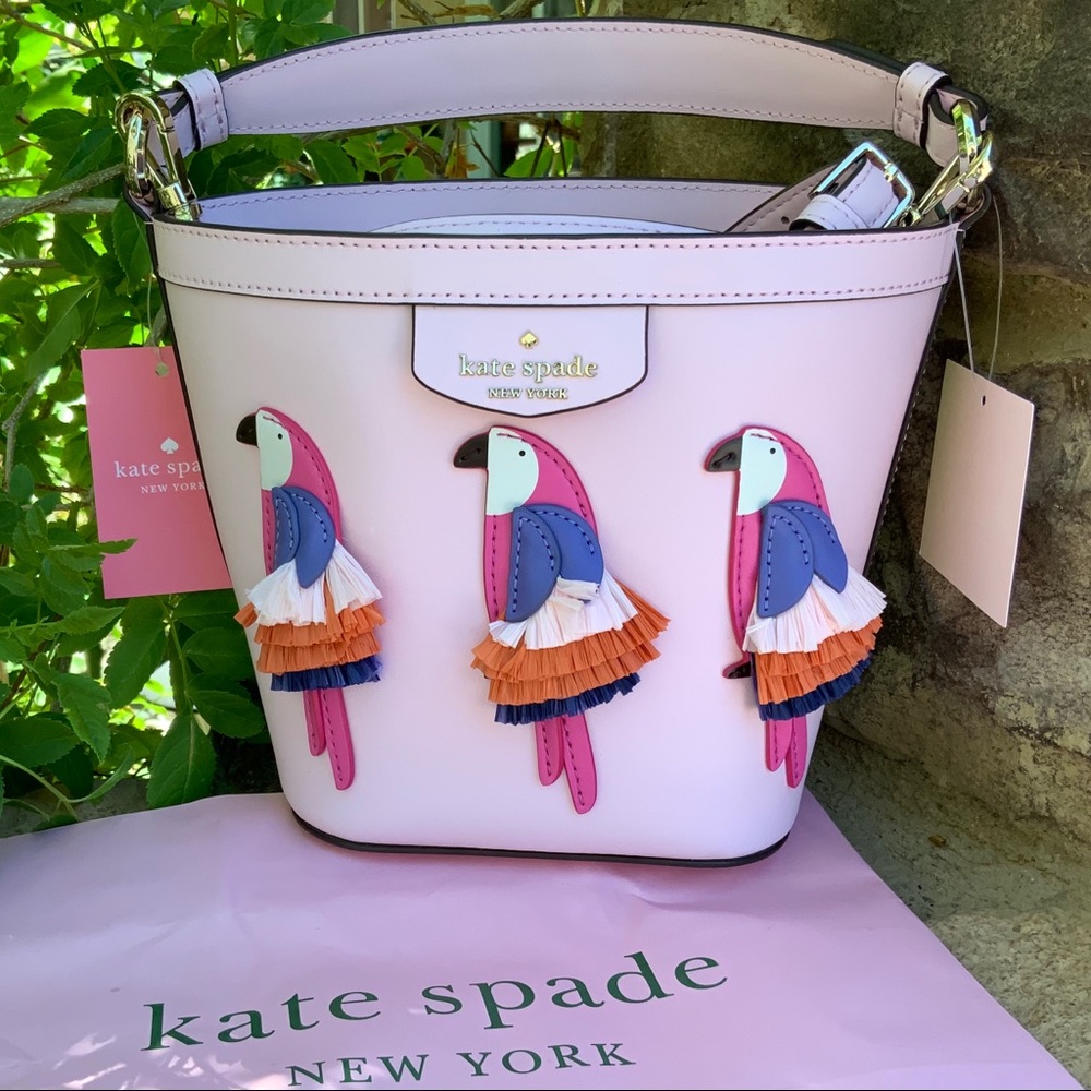 Kate Spade Small pink leather bucket bag